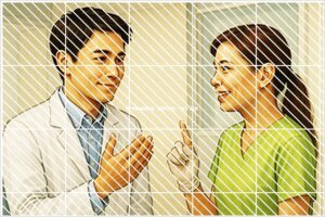 歯科医師と歯科スタッフが対等に意見を交わしているイラスト